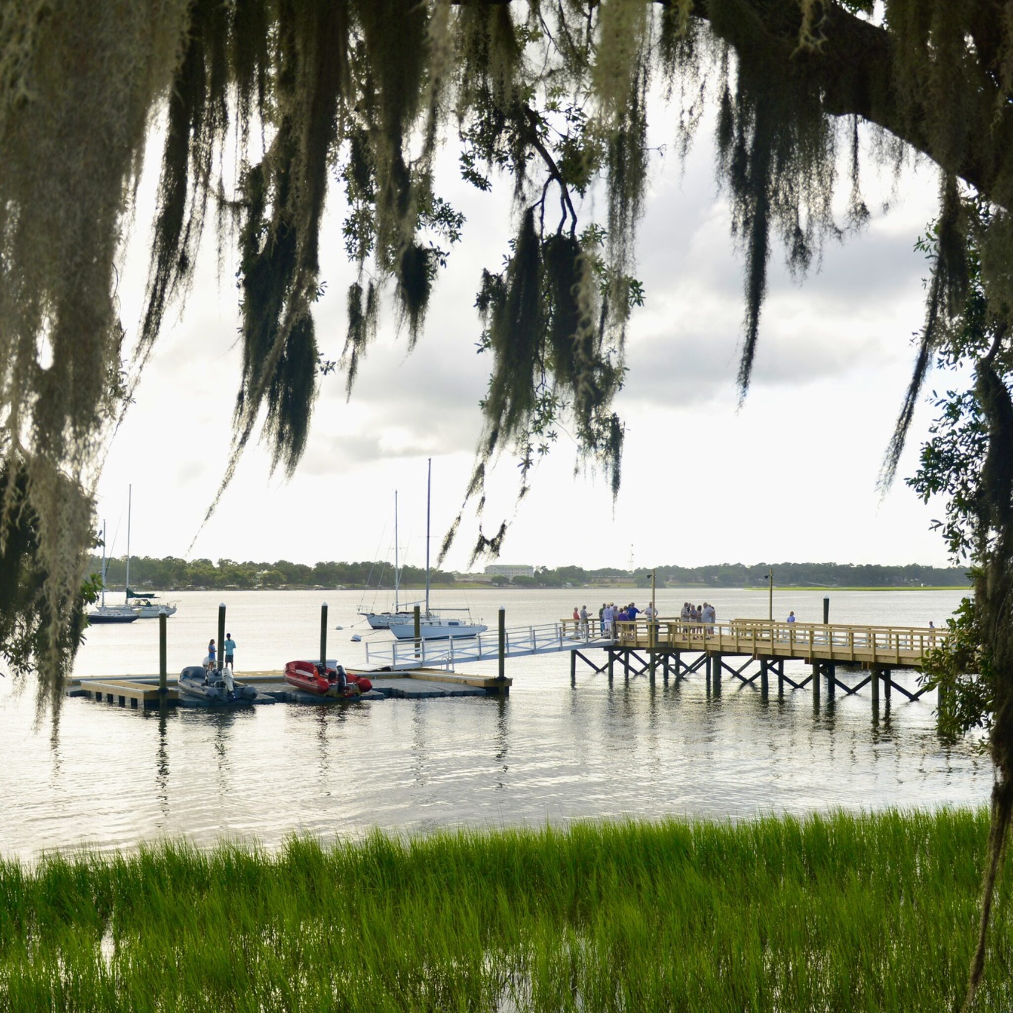 gulf stream docks sailboats and ribs on dock